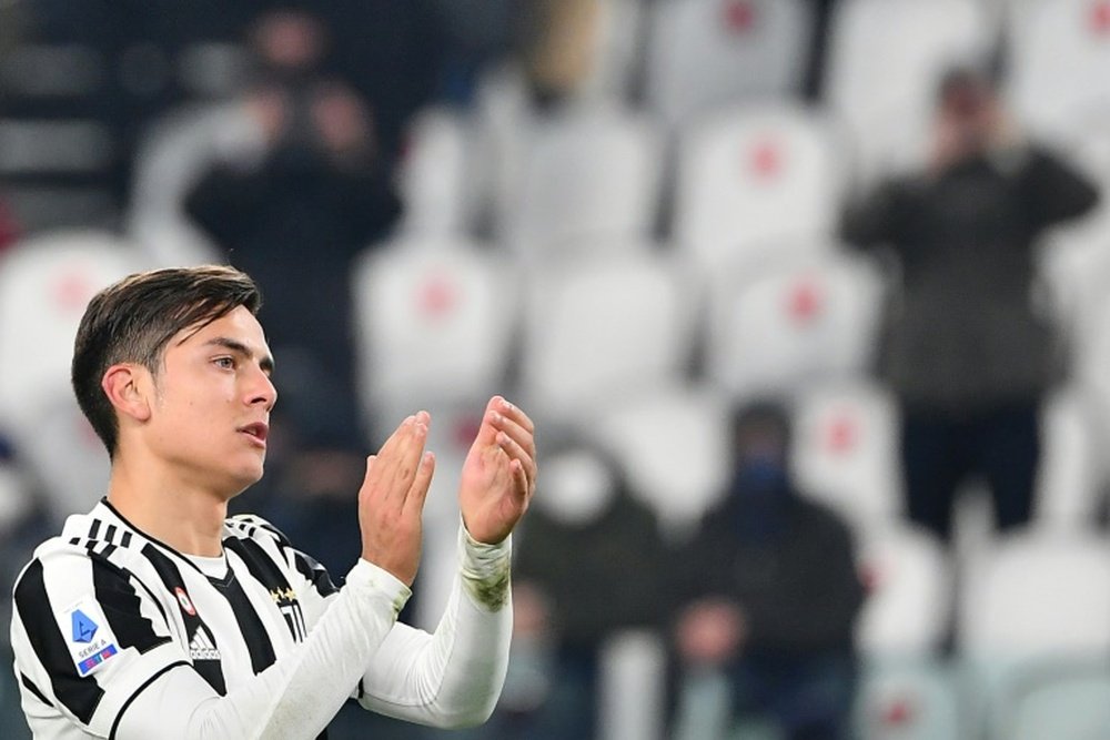 Gols de Dybala pela Juventus na temporada 2021/22. AFP