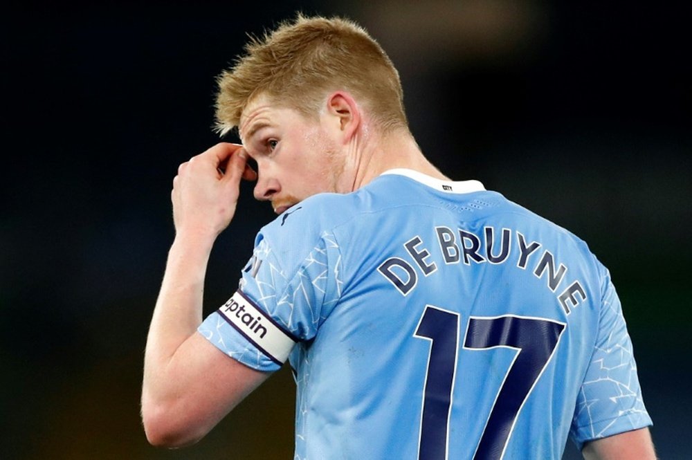 Kevin De Bruyne is in negotiations over his contract. AFP