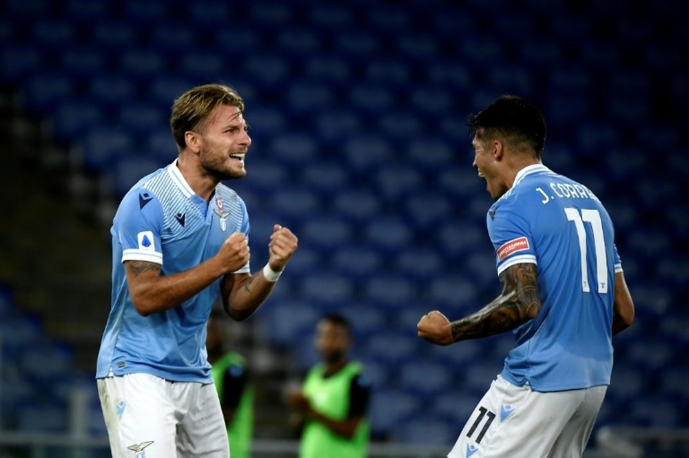 Ciro Immobile marcou o segundo gol contra o Cagliari. AFP/arquivo