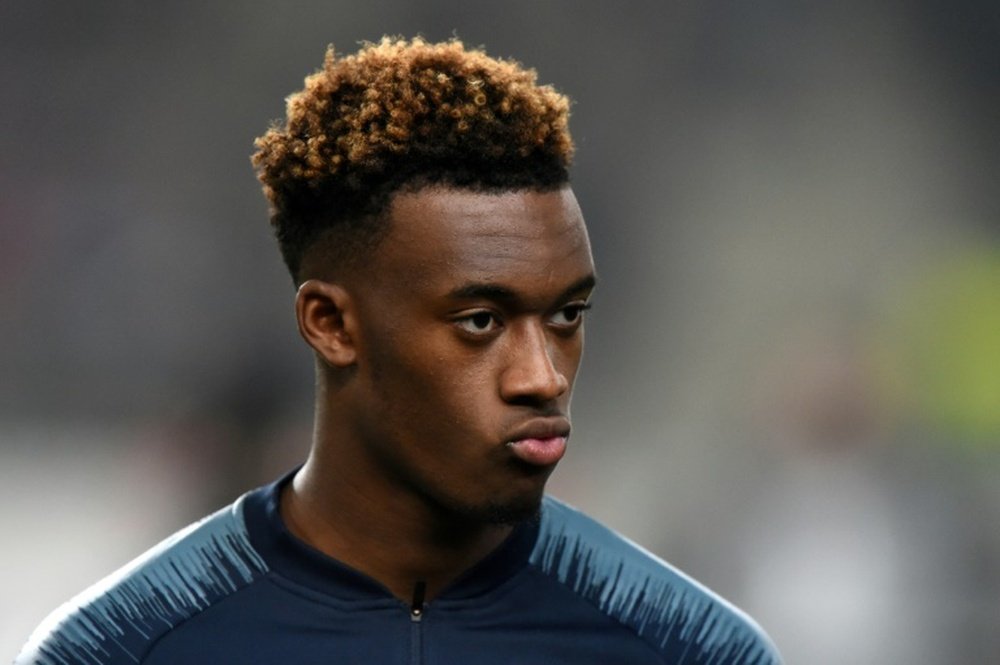 Chelsea are in no rush to renew Hudson-Odoi's contract. AFP