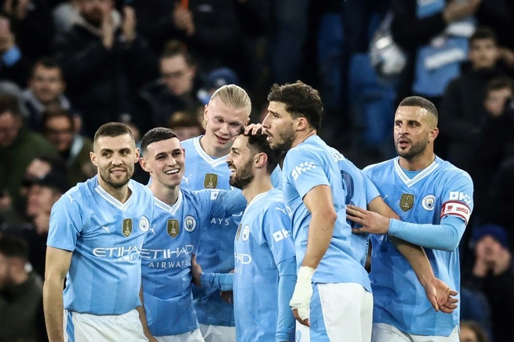 Man City sealed their place in the next round of the FA Cup by beating Newcastle. AFP