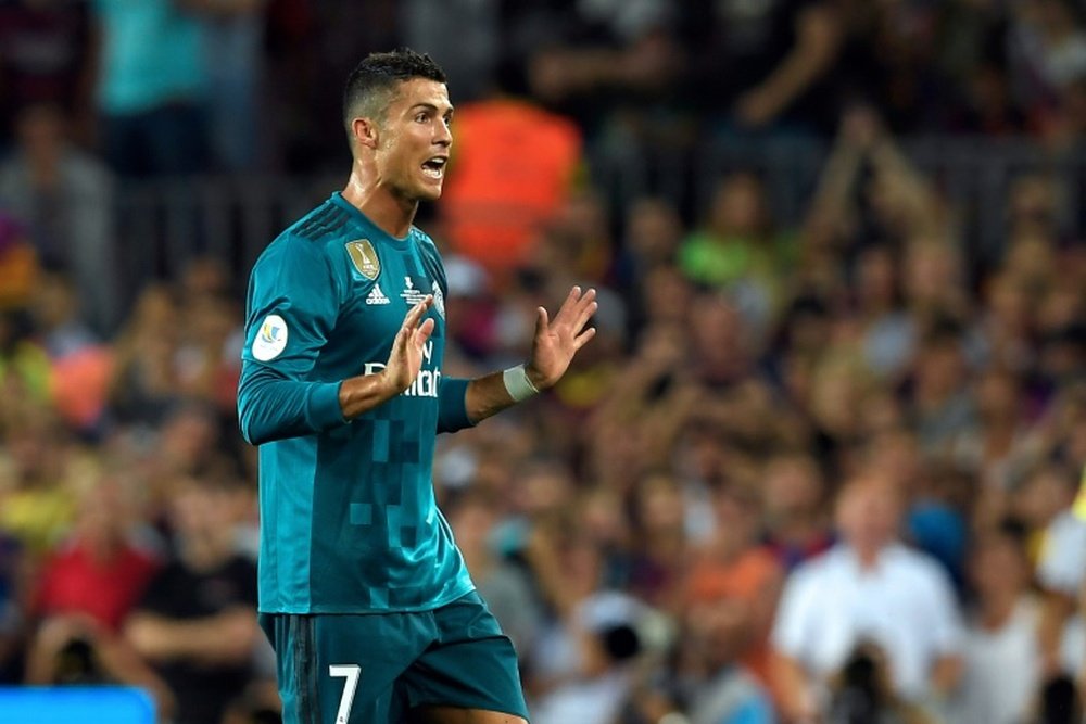 Cristiano a été expulsé pendant le match contre le Barça. AFP