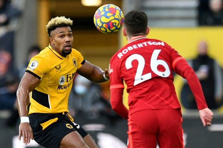 Adama Traore (L) has scored 11 goals for Wolves. AFP