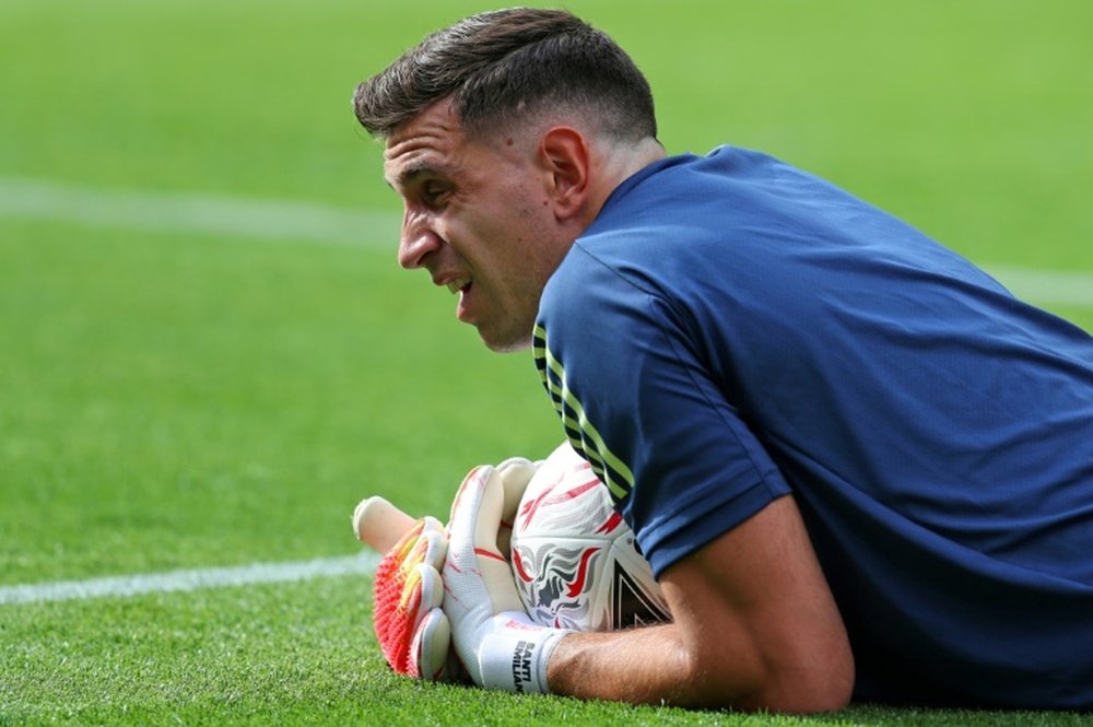 Emiliano Martínez dans le viseur de la Juventus. afp