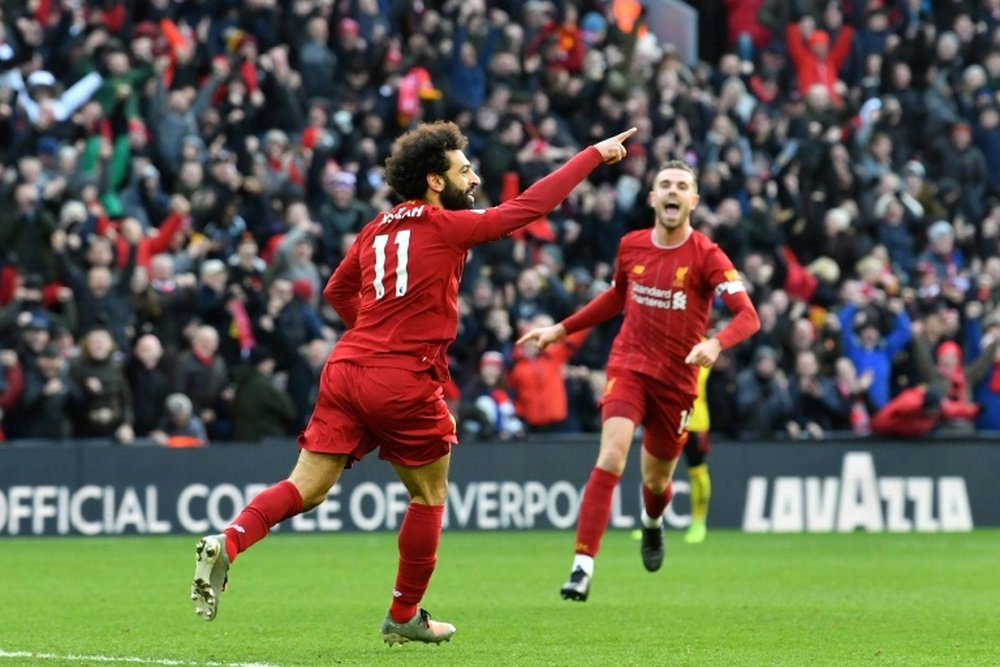 Salah precisou de quatro minutos para marcar em 2020. AFP