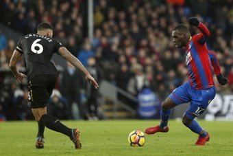 Benteke has a year left on his contract at Crystal Palace. AFP