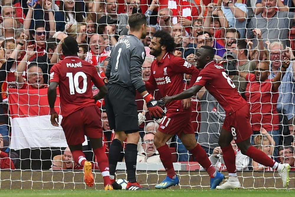 El Liverpool se impuso por 4-0 ante el West Ham. AFP