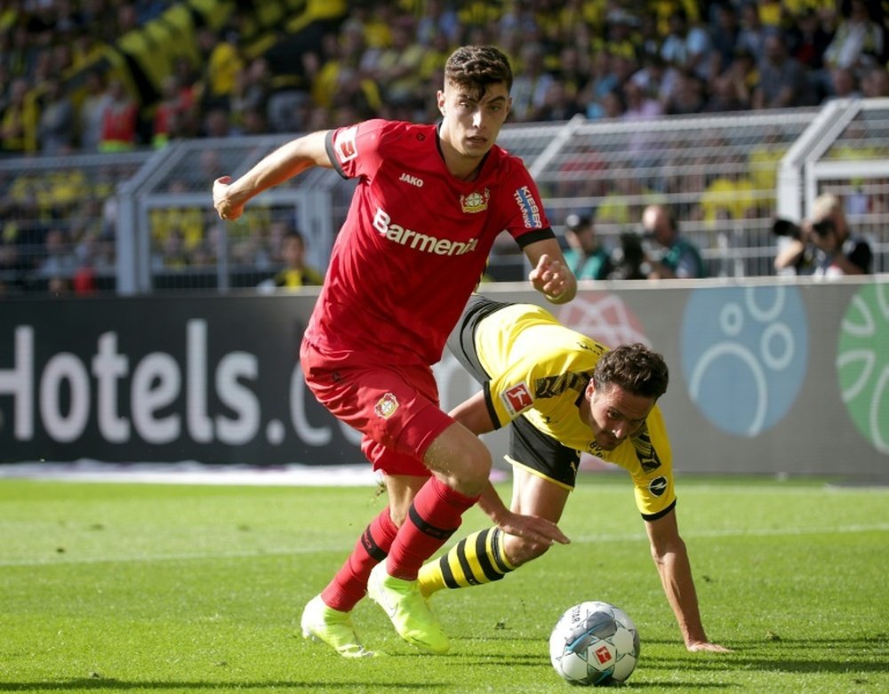 Kai Havertz, cada día un poco más cerca del Chelsea. AFP/Archivo