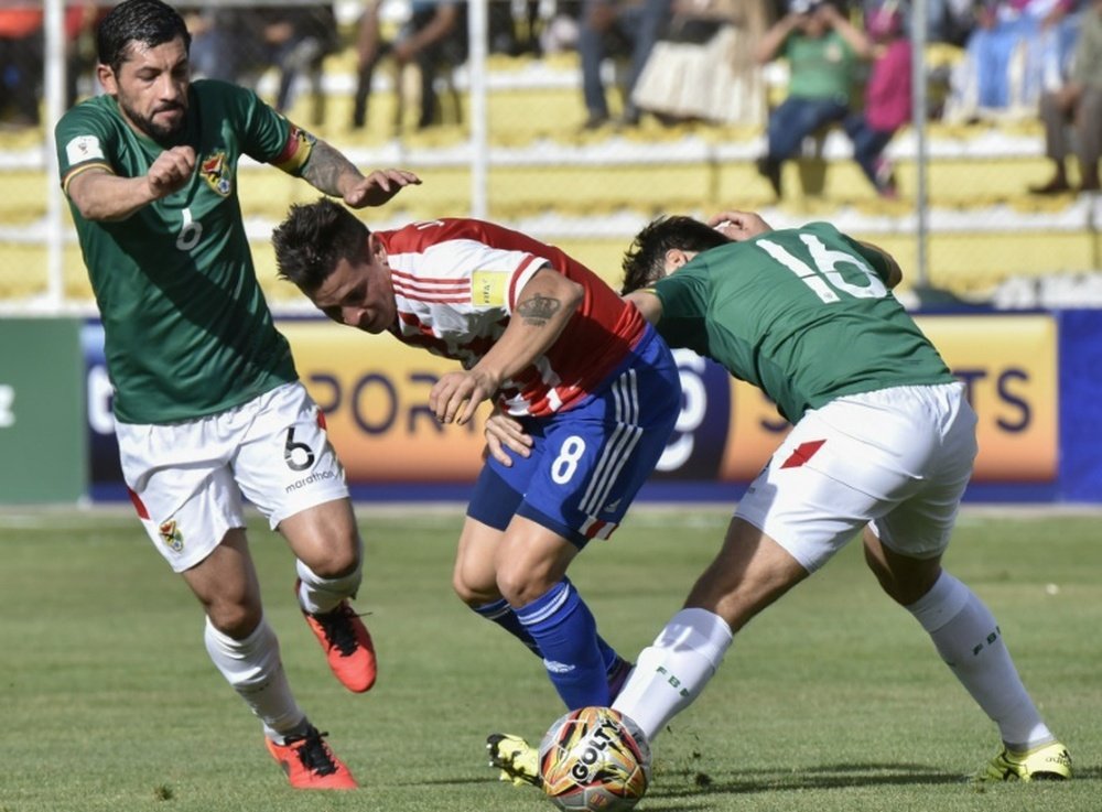 Bolivia ganó a Paraguay con un tanto en propia puerta. AFP