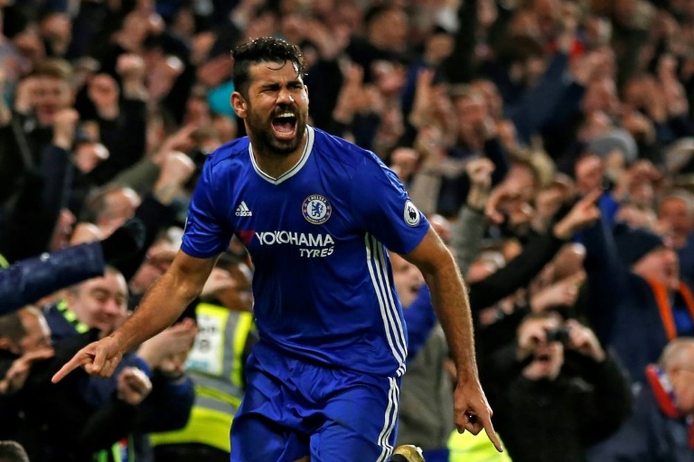 Chelsea striker Diego Costa has scored 14 goals this season. AFP