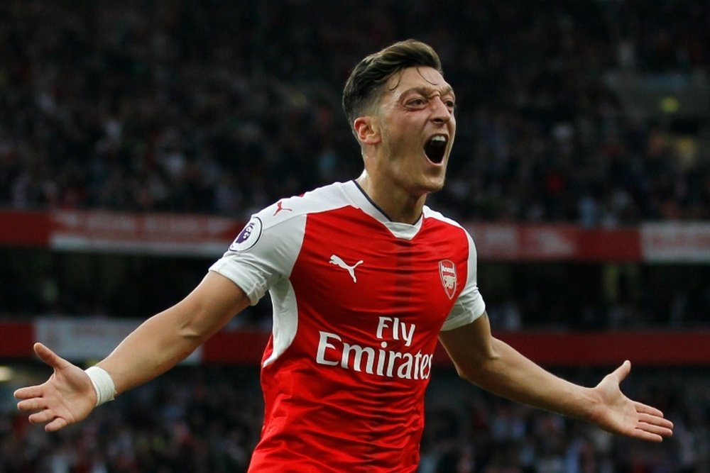 Le milieu de terrain d'Arsenal Mesut Özil en Premier League. AFP