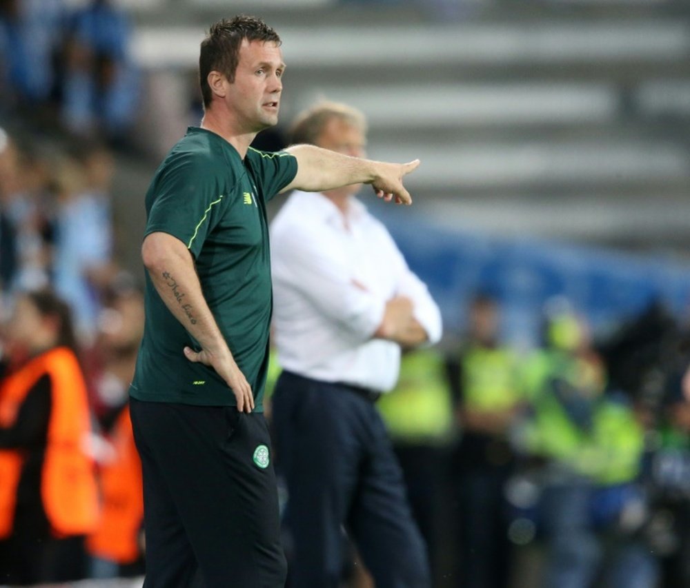 Deila when he was in charge at Celtic. AFP