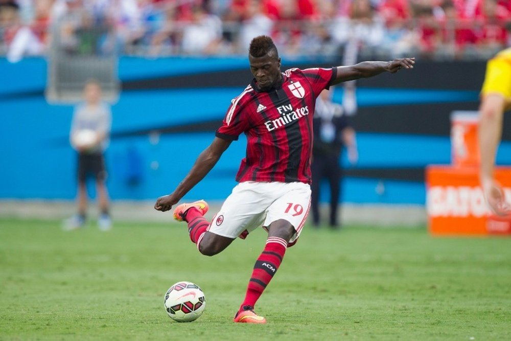 Le Français M'Baye Niang, lors du match de Coppa Italia avec l'AC Milan. AFP