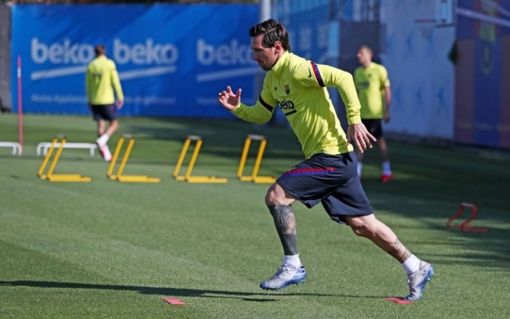 Lionel Messi afastou o susto do problema físico que o afastou por cinco dias. AFP
