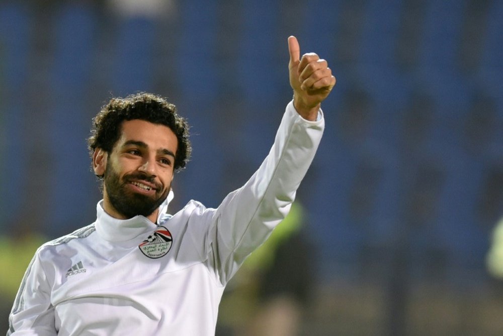 Mohamed Salah is in Liverpool for a medical. AFP