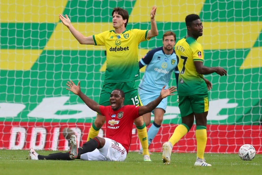 Manchester United forward Victor Ighalo could go to Saudi Arabia. AFP