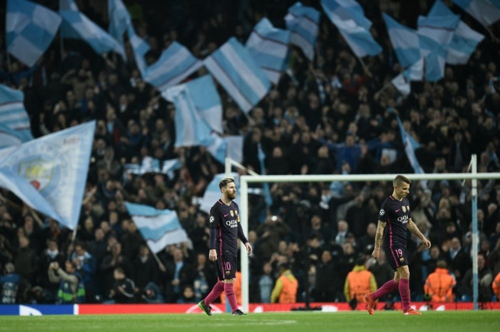 El 1 de noviembre de 2016, el Manchester City goleó al Barcelona por 3-1. AFP