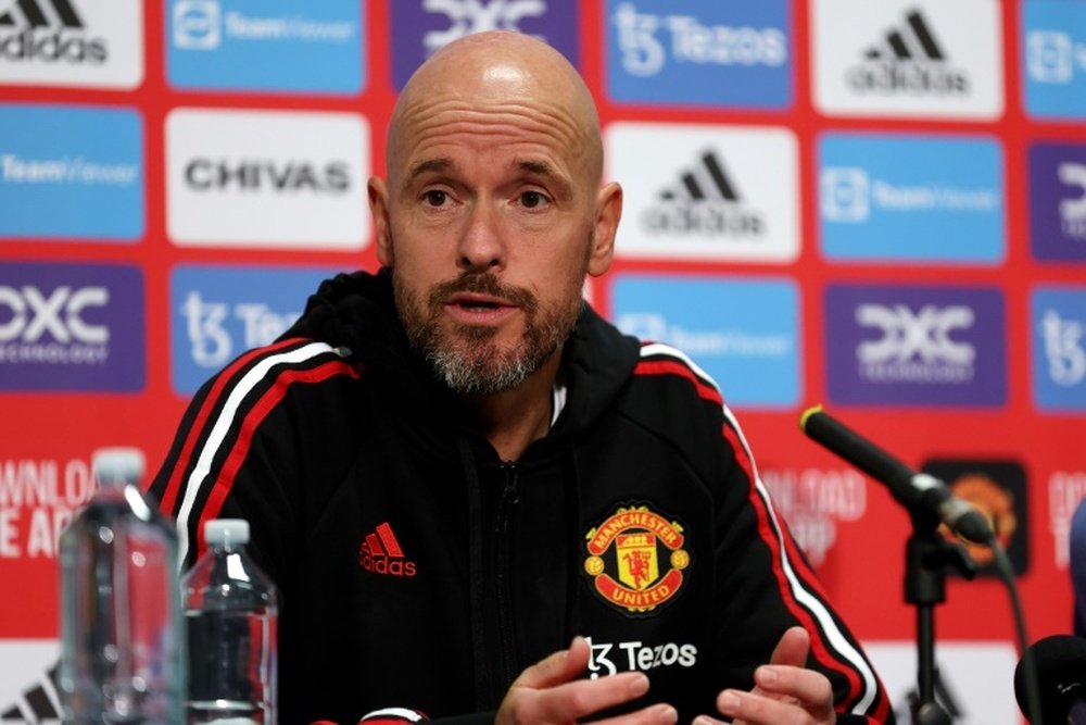 Ten Hag admitió que el United necesita sumar un delantero. AFP