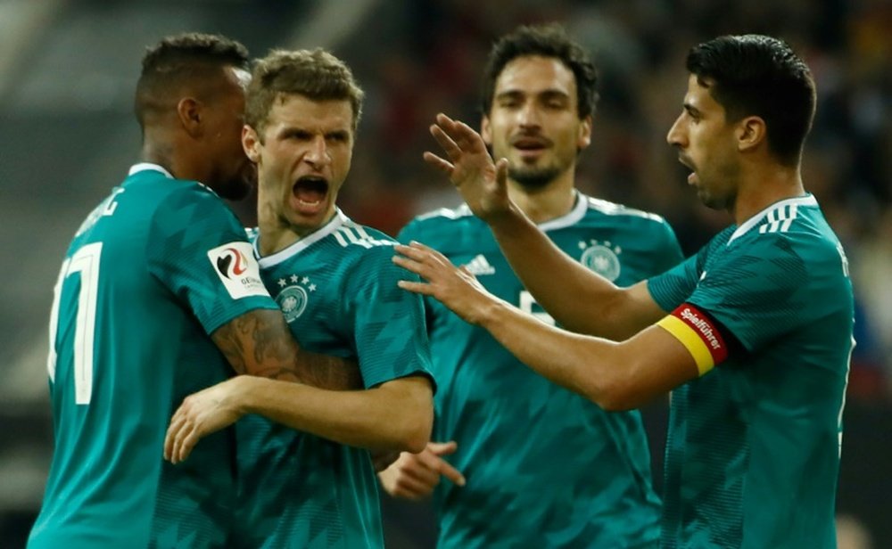 Spain started well but were pegged back by Thomas Muller's strike. AFP