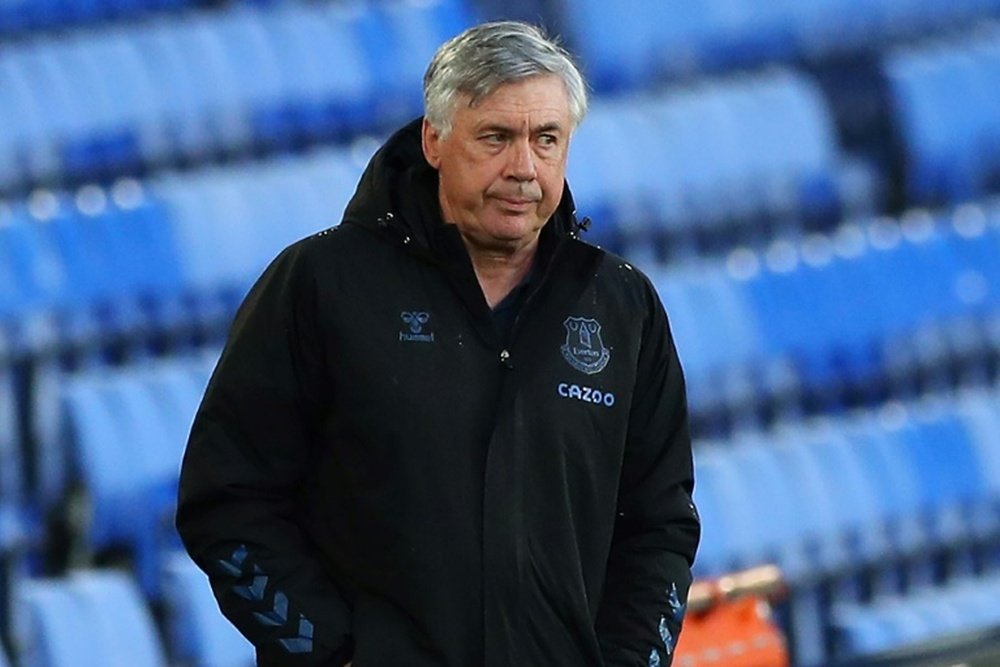 Antes de volver al Madrid, Ancelotti estaba en el Everton. AFP