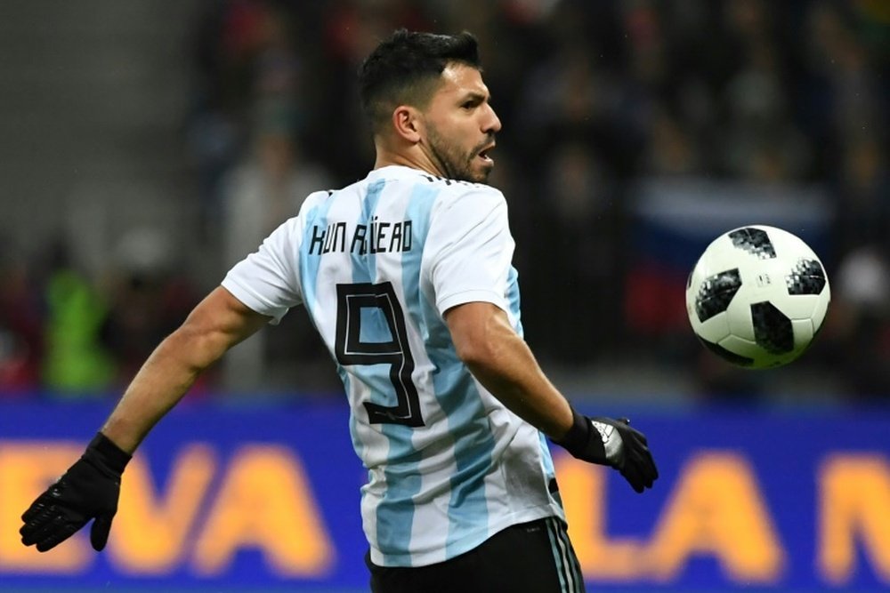 Aguero has been included in Argentina's squad despite his injury. AFP