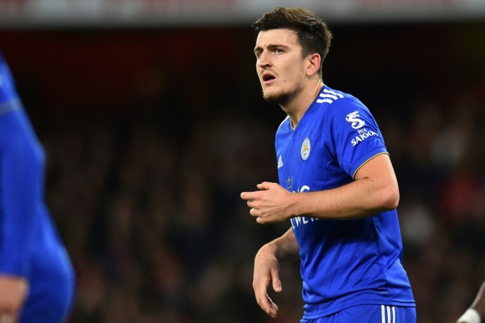 Harry Maguire is likely to leave Leicester this summer. AFP