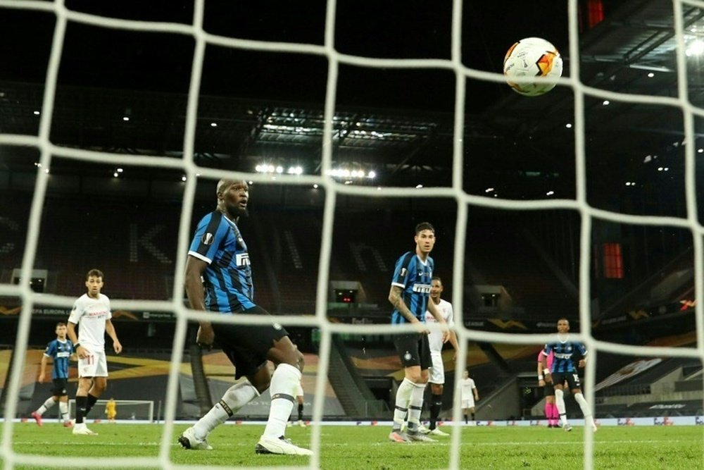 Lukaku aún sufre por la final contra el Sevilla. AFP