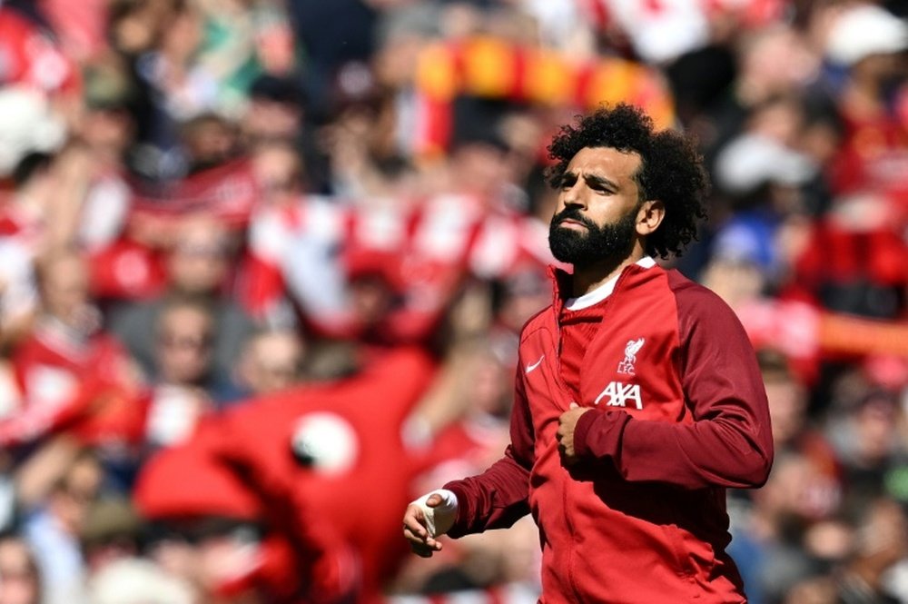 Salah de retour à l'entraînement avec Liverpool. afp