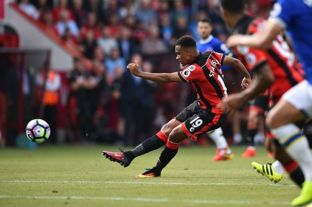Stanislas scores the only goal of the goal of the game as Koeman suffers his first defeat. AFP