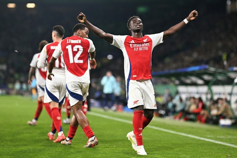 Arsenal went into the break with a three-goal lead. AFP