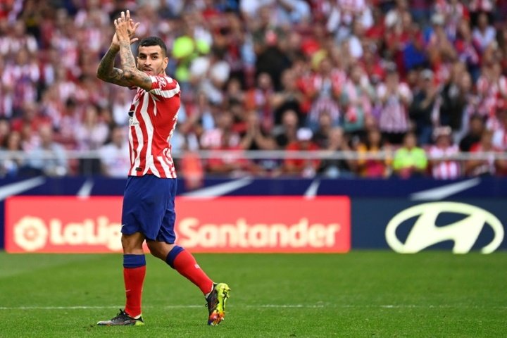 O jogador argentino do Atlético de Madrid, Angel Correa na partida contra o Girona.AFP