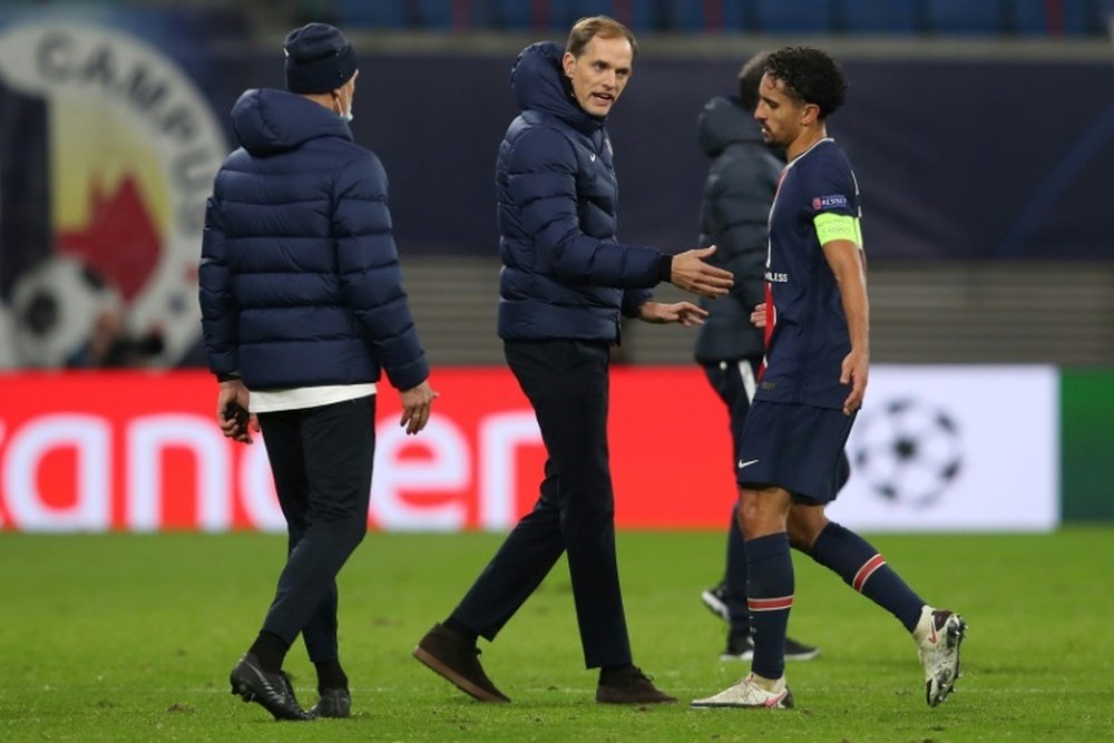 Tuchel wants to be reunited with Marquinhos at Chelsea. AFP/Archivo