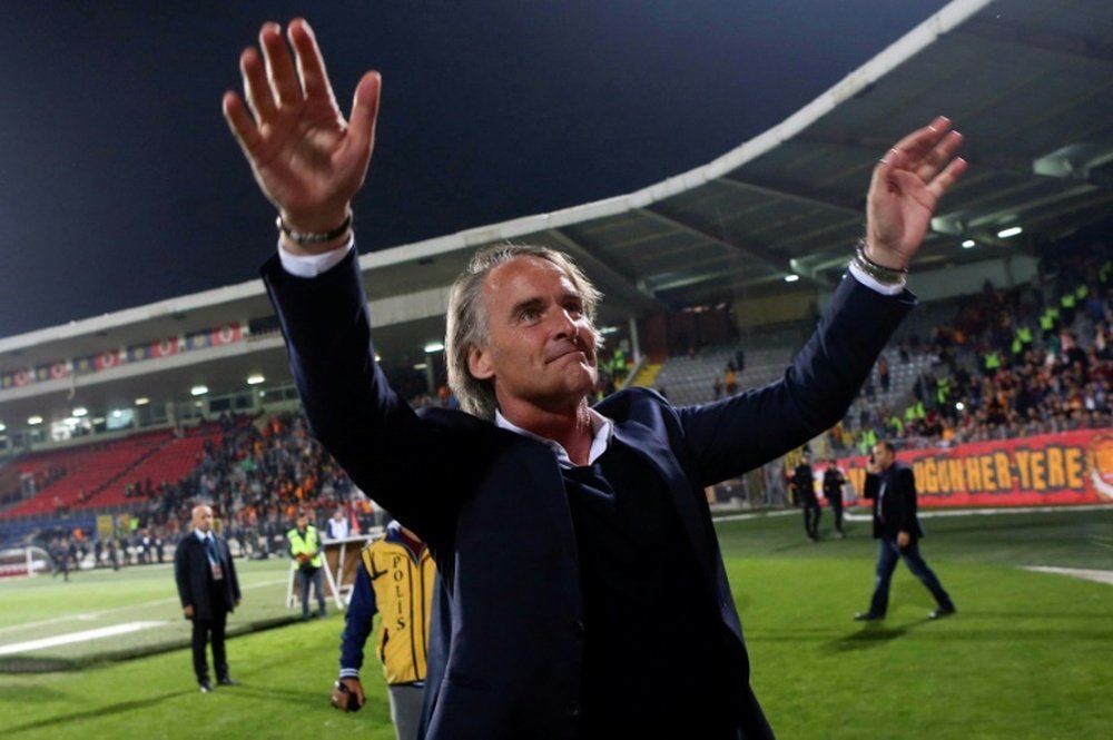 The manager of Galatasaray Jan Olde Riekerink is facing the sack. AFP