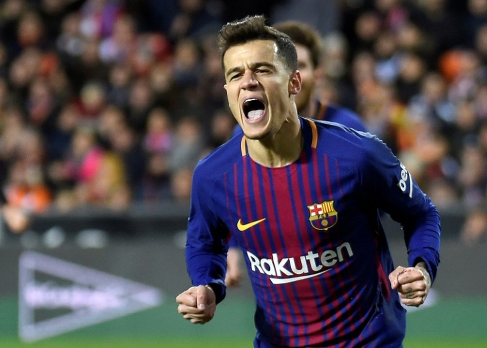 Coutinho has already scored his first goal for Barcelona. AFP