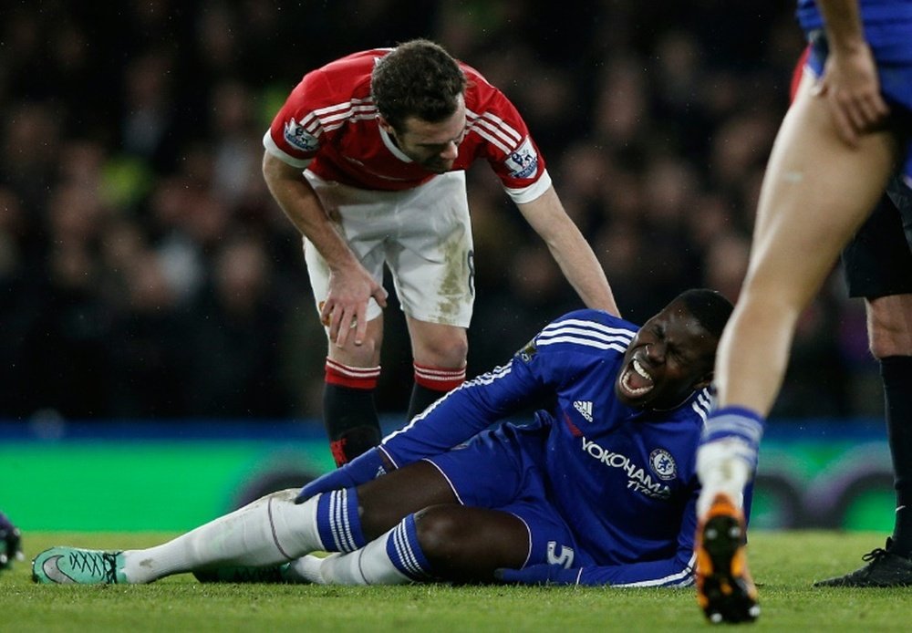 Zouma picked up the season-ending knee injury against Manchester United last season. AFP