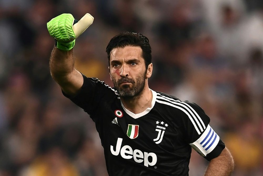 Buffon has won nine championships. AFP