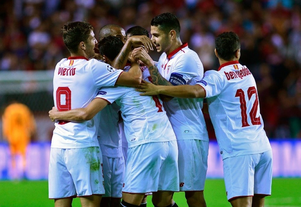 El Sevilla se ha convertido en uno de los equipos con más presencia en Europa. AFP
