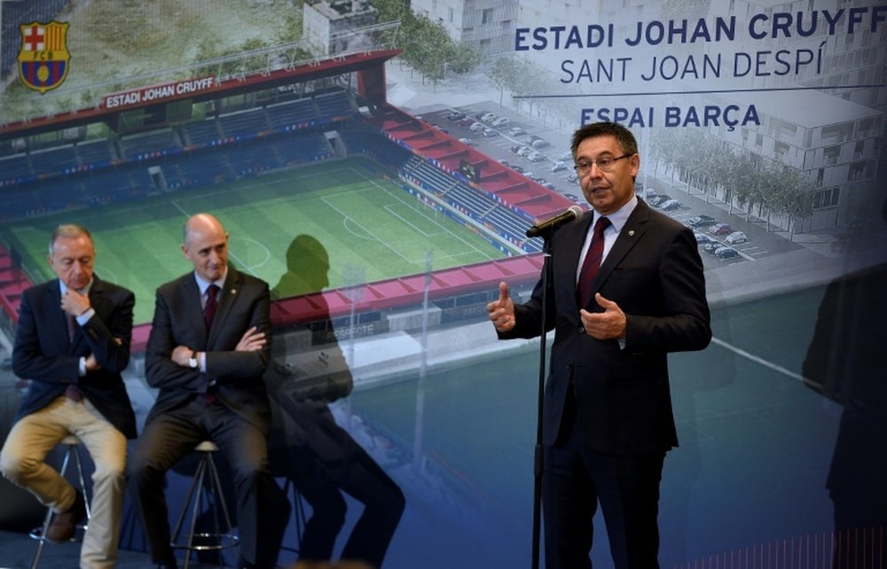 Bartomeu defends Barcelona board of directors. AFP