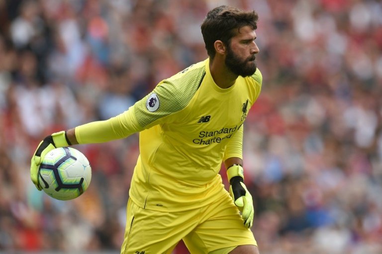 Alison has conceded once in his first four Premier League games. AFP