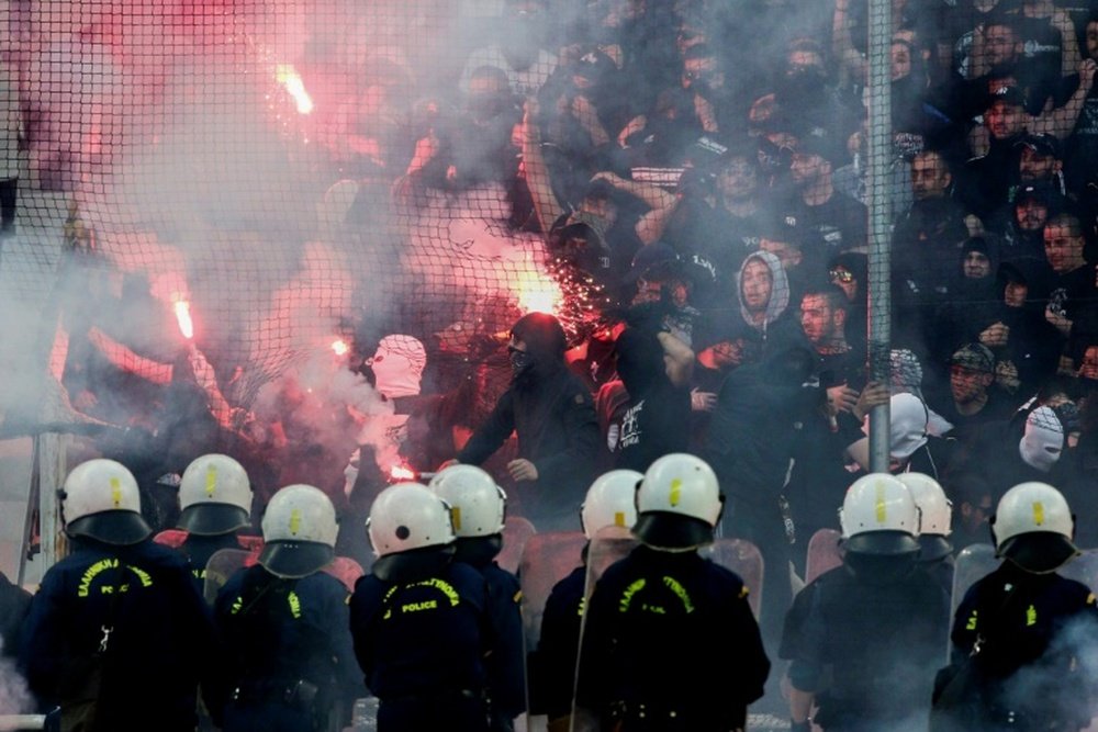 Fans have clashed regularly in Greece. AFP
