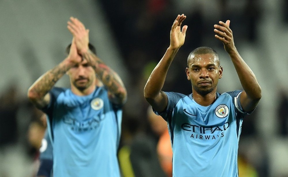 City have opened talks with Brazilian midfielder Fernandinho over a new contract. AFP