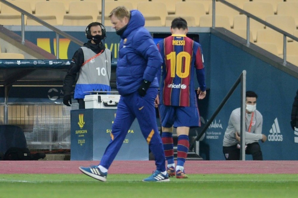 Messi levou uma chuva de críticas após perder a final da Supercopa. AFP
