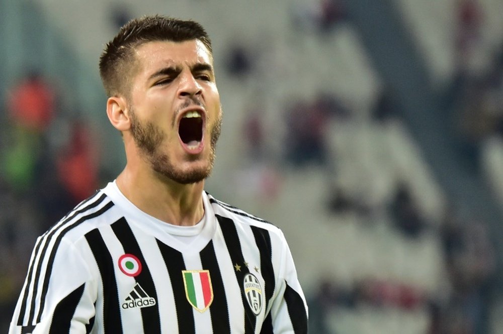 Juventus striker Alvaro Morata in action during a Champions League match against Sevilla in September 2015