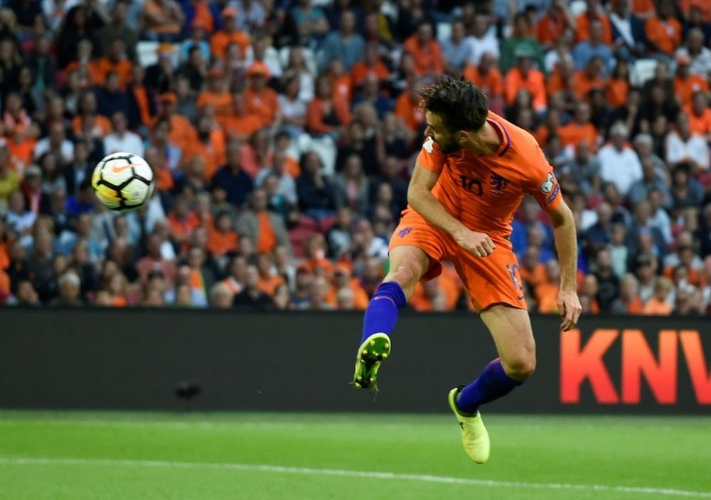 Propper's goals boosted Holland's hopes of making it to next year's World Cup. AFP