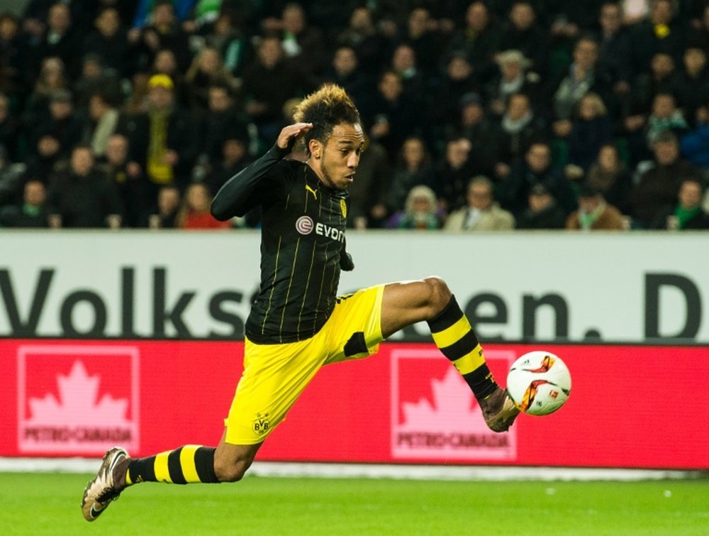 Aubameyang is one of the fastest footballers in the Bundesliga, but he is no longer THE fastest. AFP