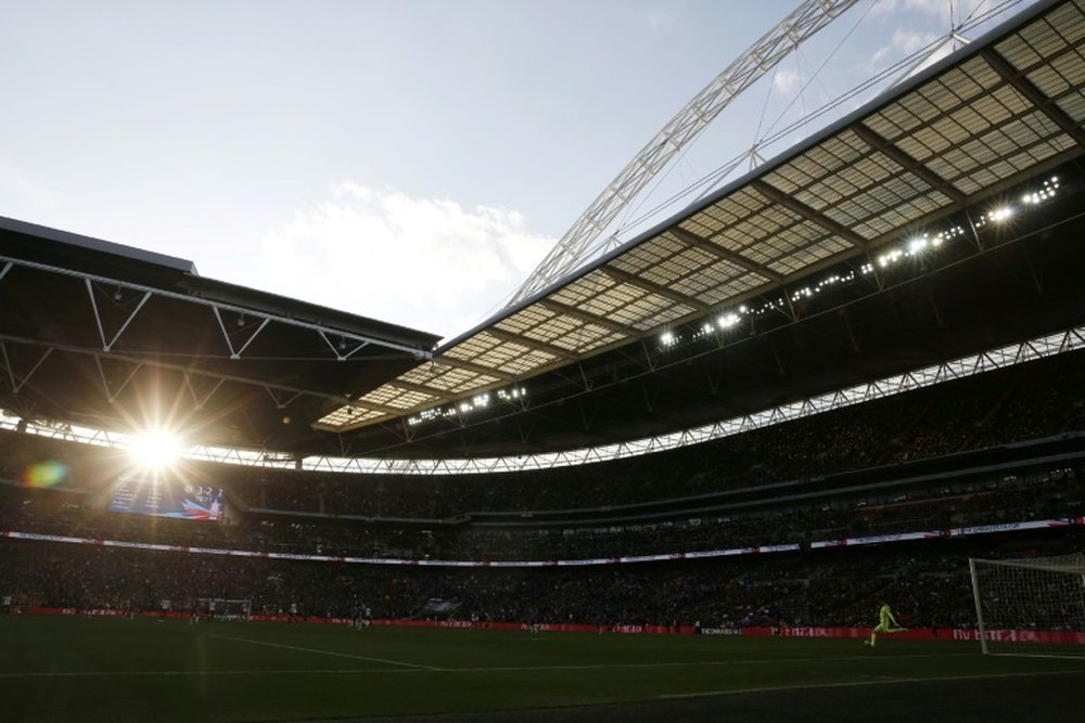 Wembley capacity could be severely reduced for Tottenham's opening home game against Chelsea. AFP
