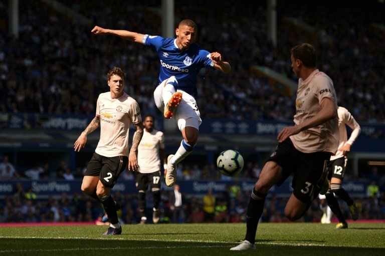 Richarlison participó en el triunfo del Everton. AFP