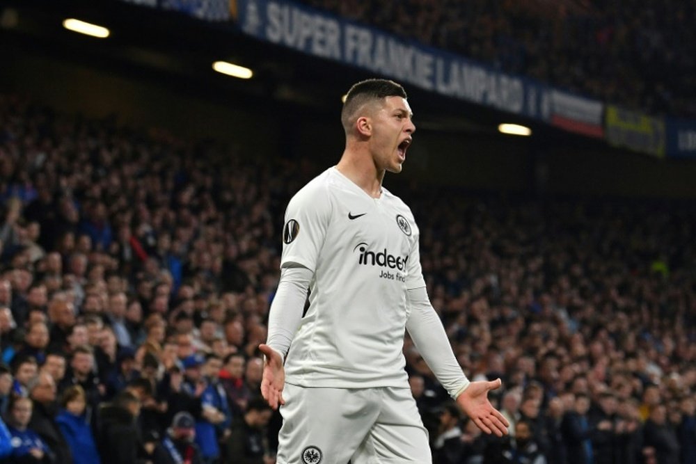 Luka Jovic helped to get Frankfurt into the Europa League Semi-Finals. AFP