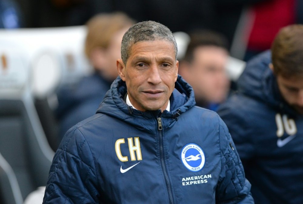 Hughton says United were lucky with their winning goal. AFP