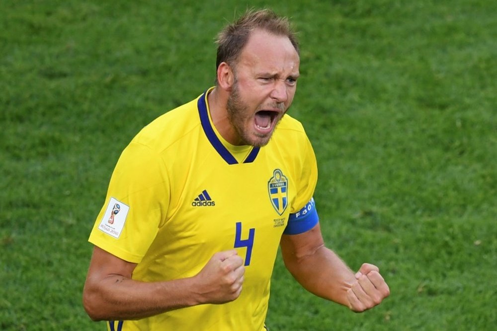 Andreas Granqvist captained Sweden at the World Cup in Russia. AFP